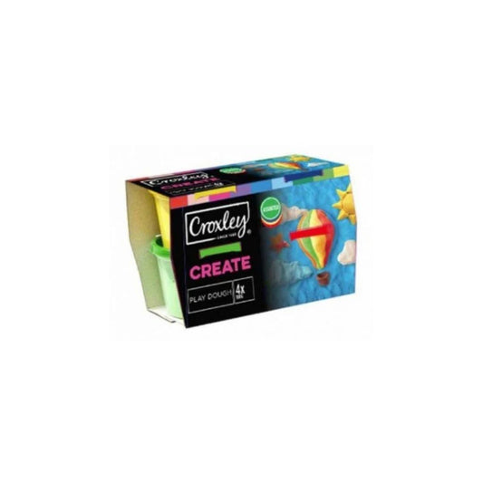 CROXLEY  Playdough 4 X 100gram Standard Colours