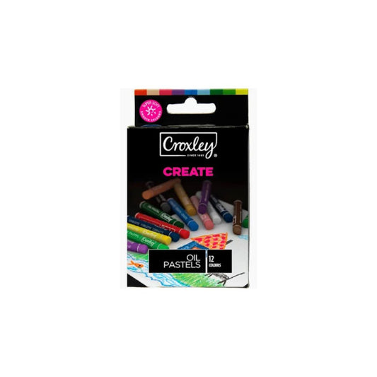 CROXLEY CREATE 8mm Round Oil Pastels - 12 Per Box