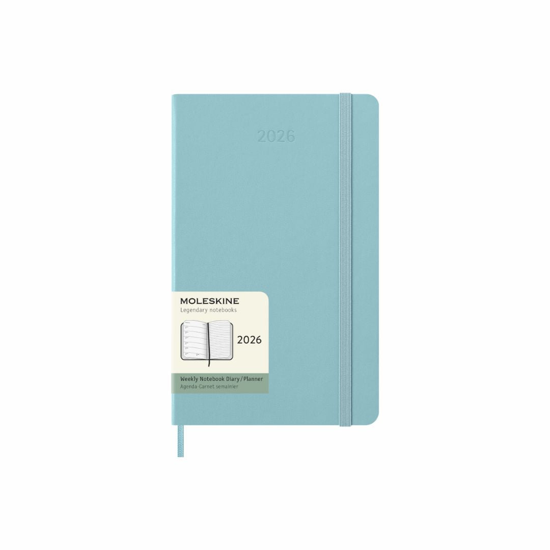 MOLESKINE 2026 Aquamarine 12-month  Large Weekly Notebook/Diary Hardcover