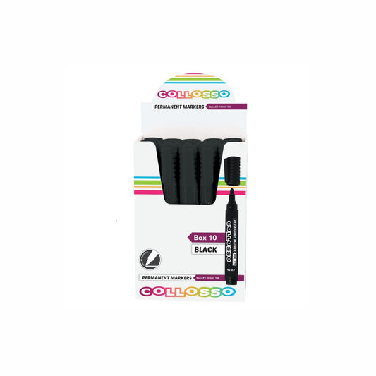 COLLOSSO Permanent Marker Bullet Point Box of 10