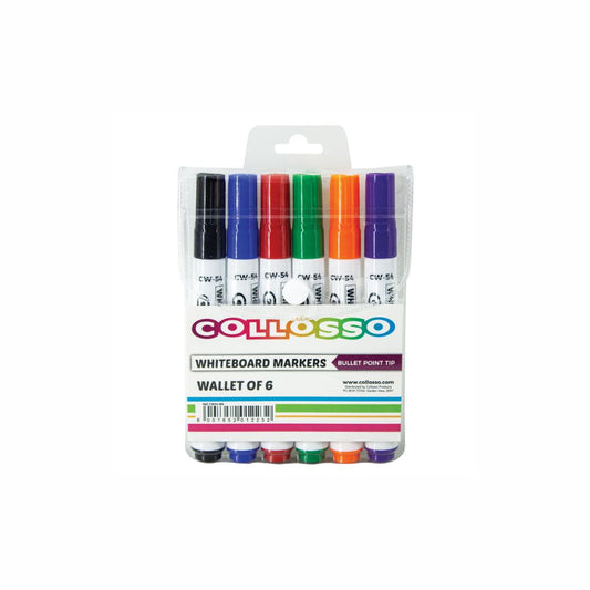 COLLOSSO Whiteboard Marker Whiteboard Bullet Point Wallet of 6