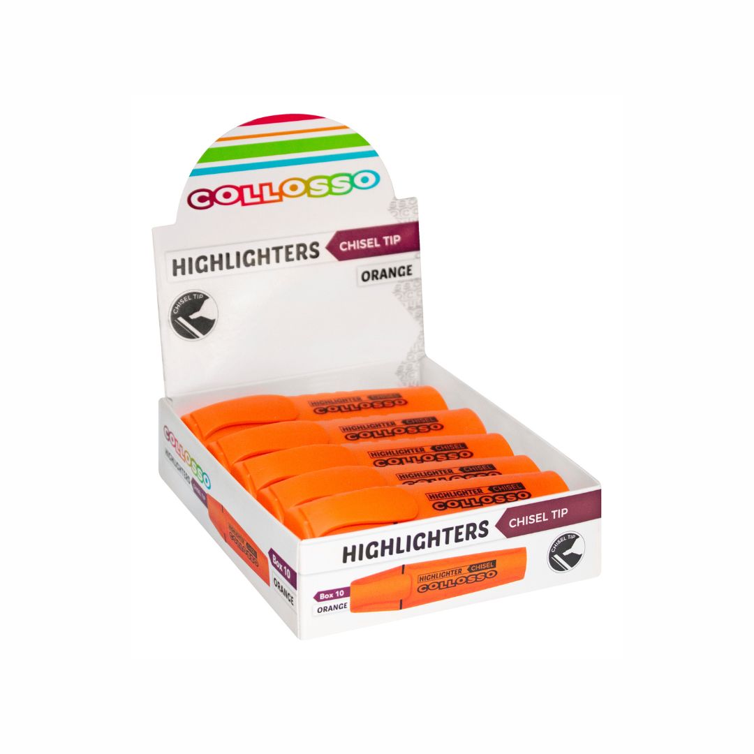 COLLOSSO Highlighter Chisel Tip Box of 10