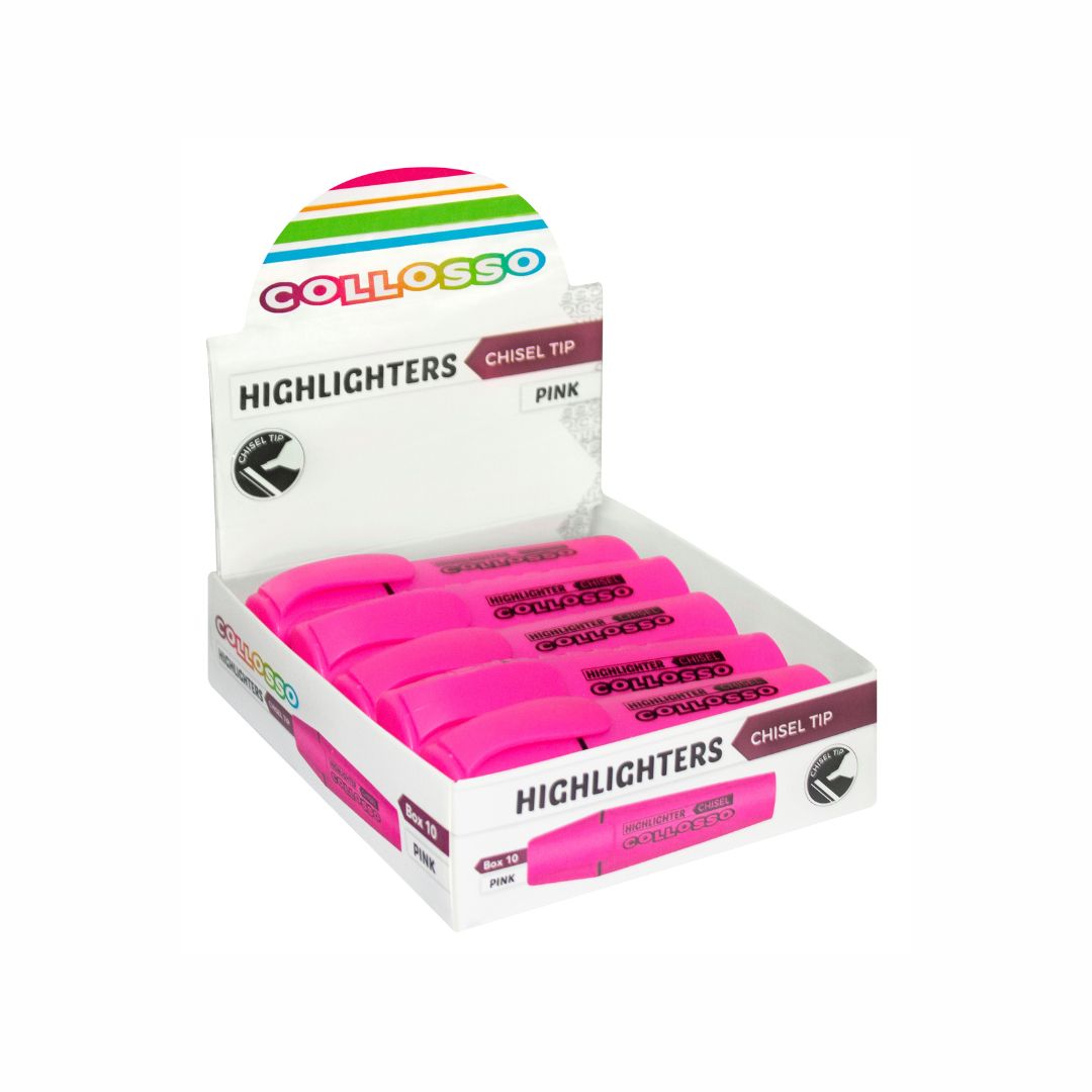 COLLOSSO Highlighter Chisel Tip Box of 10