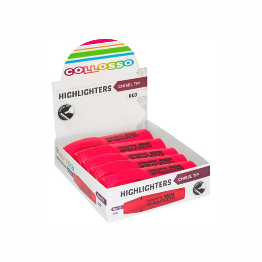 COLLOSSO Highlighter Chisel Tip Box of 10