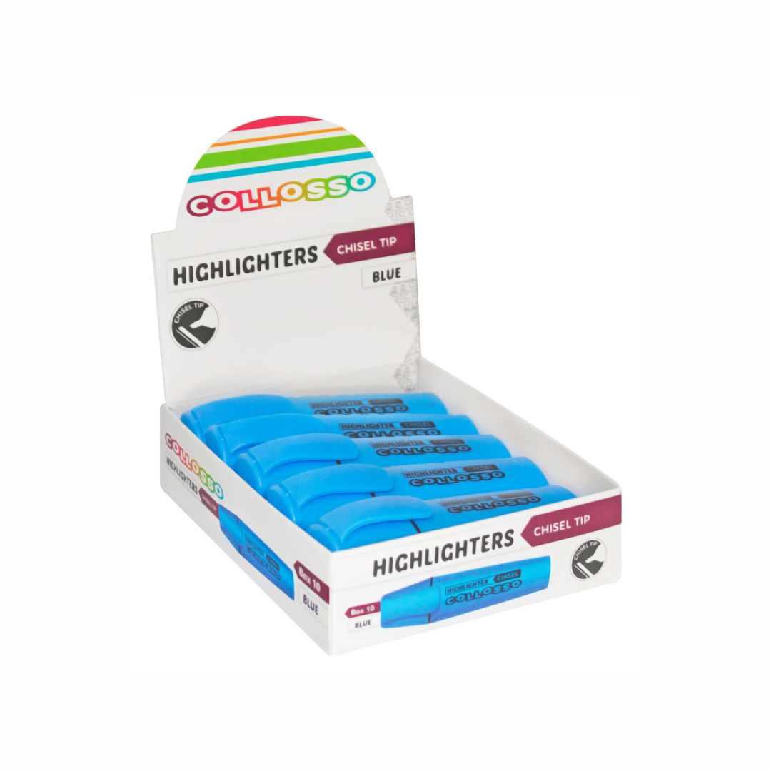 COLLOSSO Highlighter Chisel Tip Box of 10