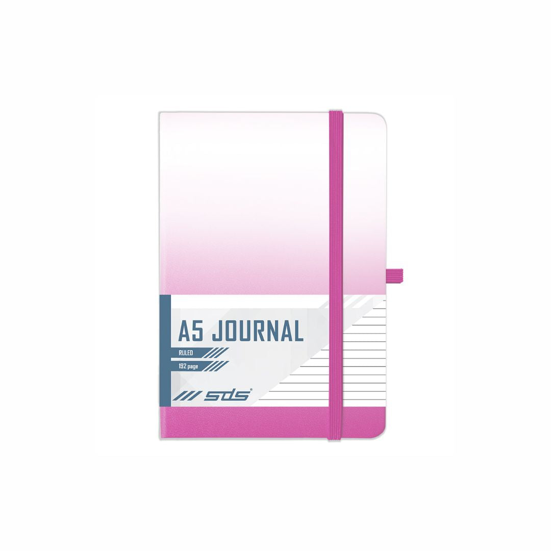 SDS A5 Gradient Journals 192pg - Ruled With Elastic & Pen Holder
