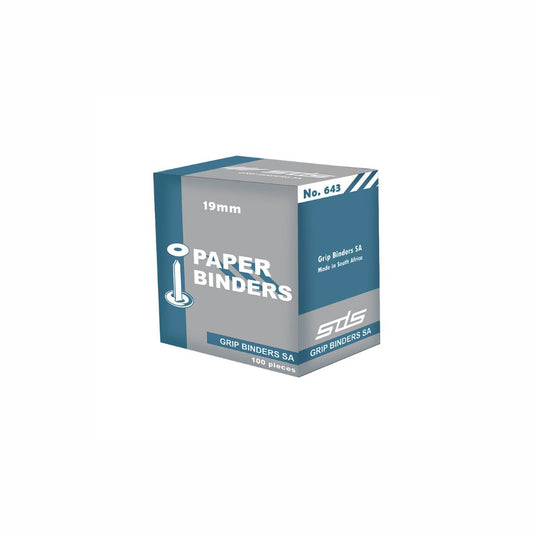 SDS Paper Binder 19mm  Prongs and Washer Stainless Steel 100's