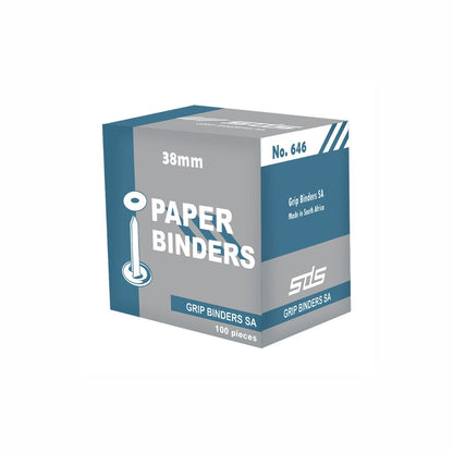 SDS Paper Binder 38mm  Prongs and Washer Stainless Steel 100's