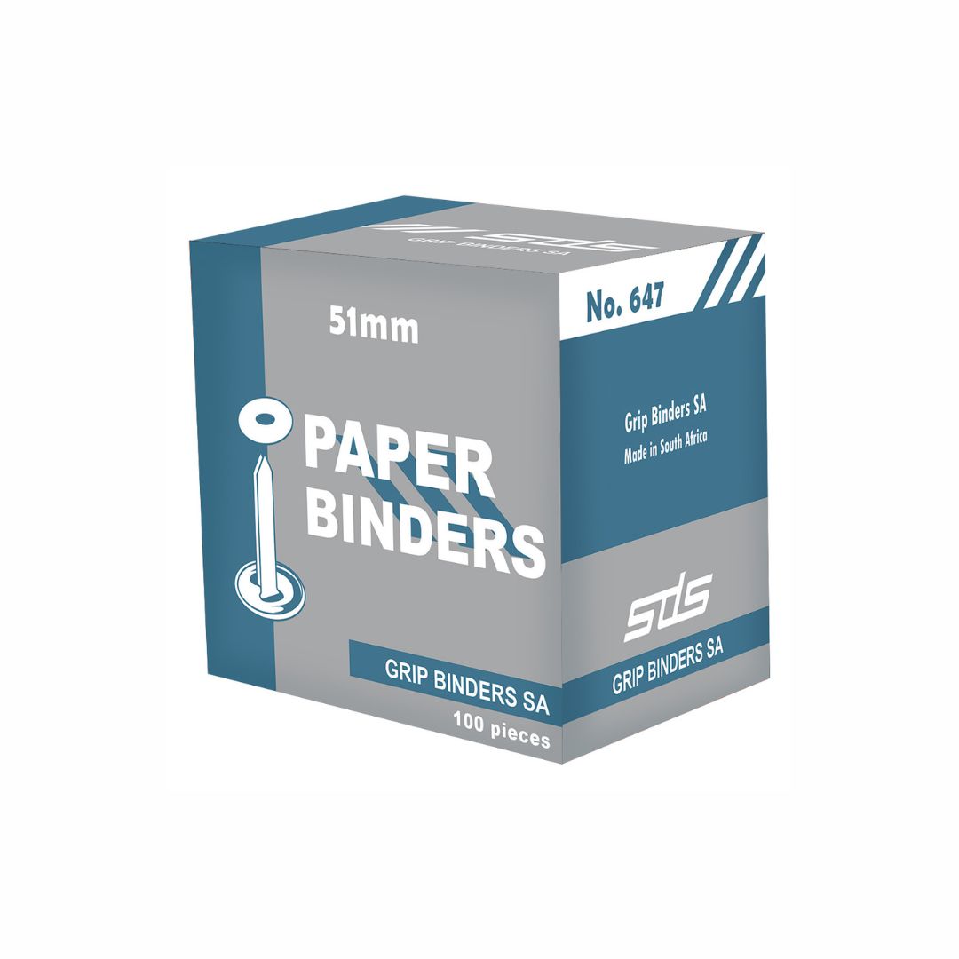 SDS Paper Binder 51mm  Prongs and Washer Stainless Steel 100's