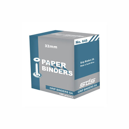 SDS Paper Binder 32mm  Prongs and Washer Stainless Steel 100's