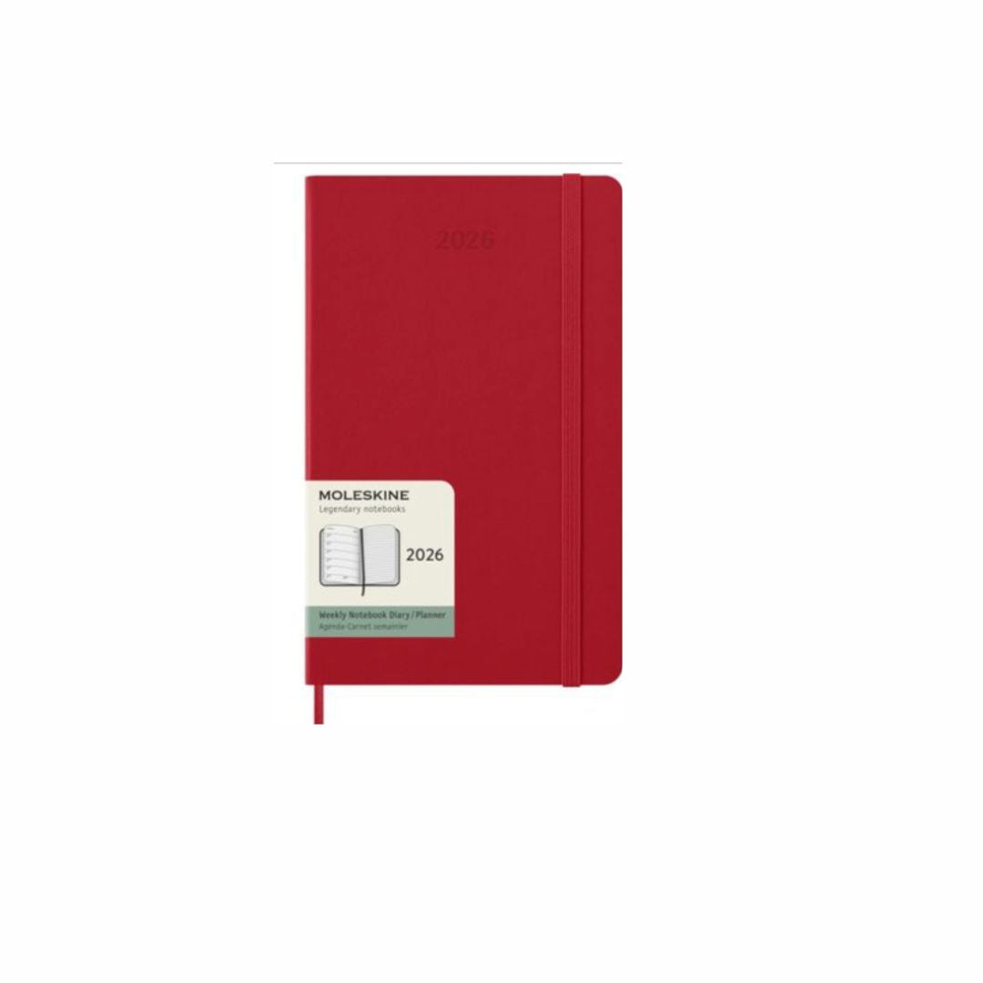 MOLESKINE 2026 Scarlet Red 12-month  Large Weekly Notebook/Diary Hardcover