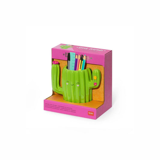 LEGAMI Cactus Ceramic Desk Friends Pen Holder