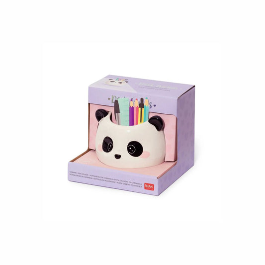 LEGAMI Panda Ceramic Desk Friends Pen Holder