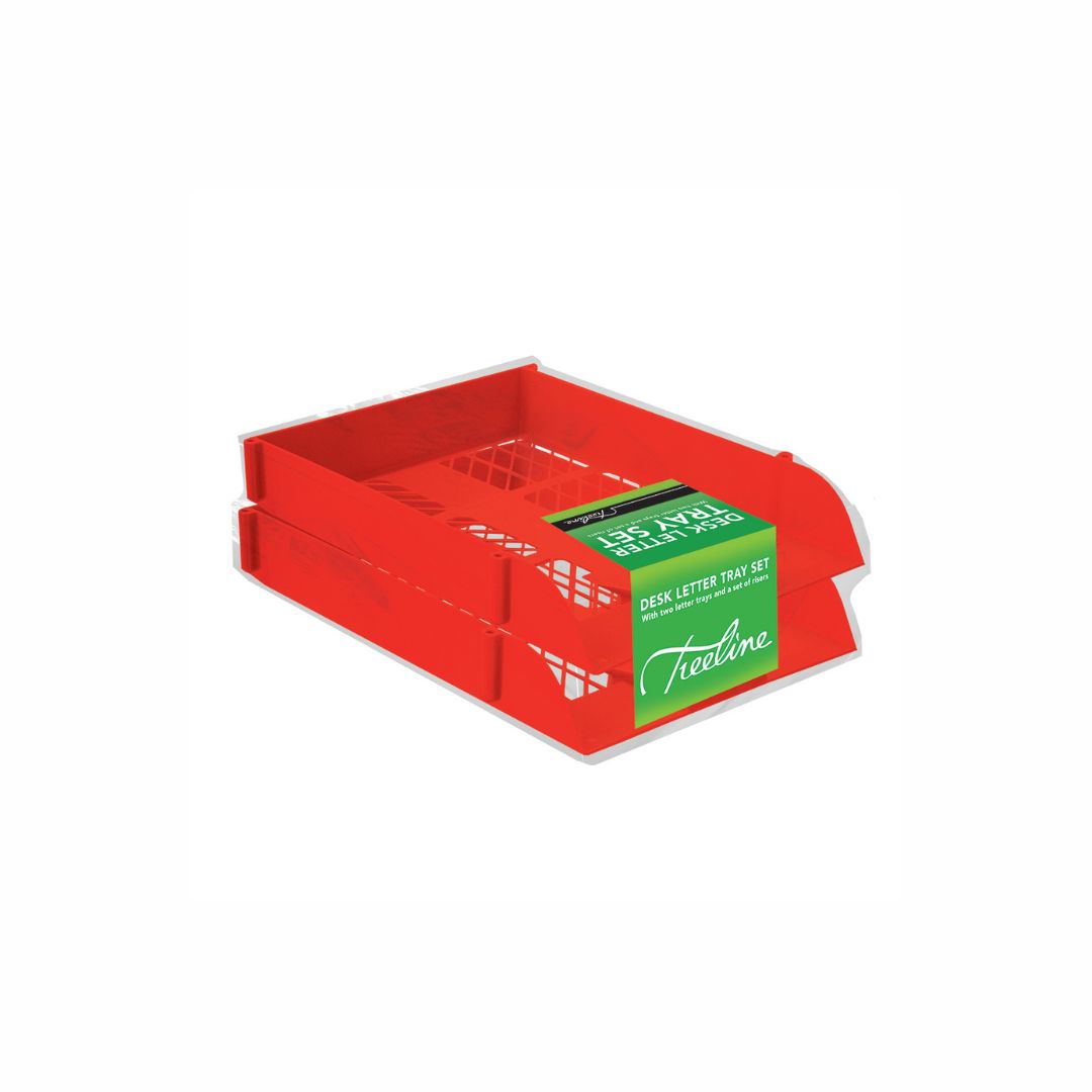 TREELINE 2 Pack Letter Trays with Risers