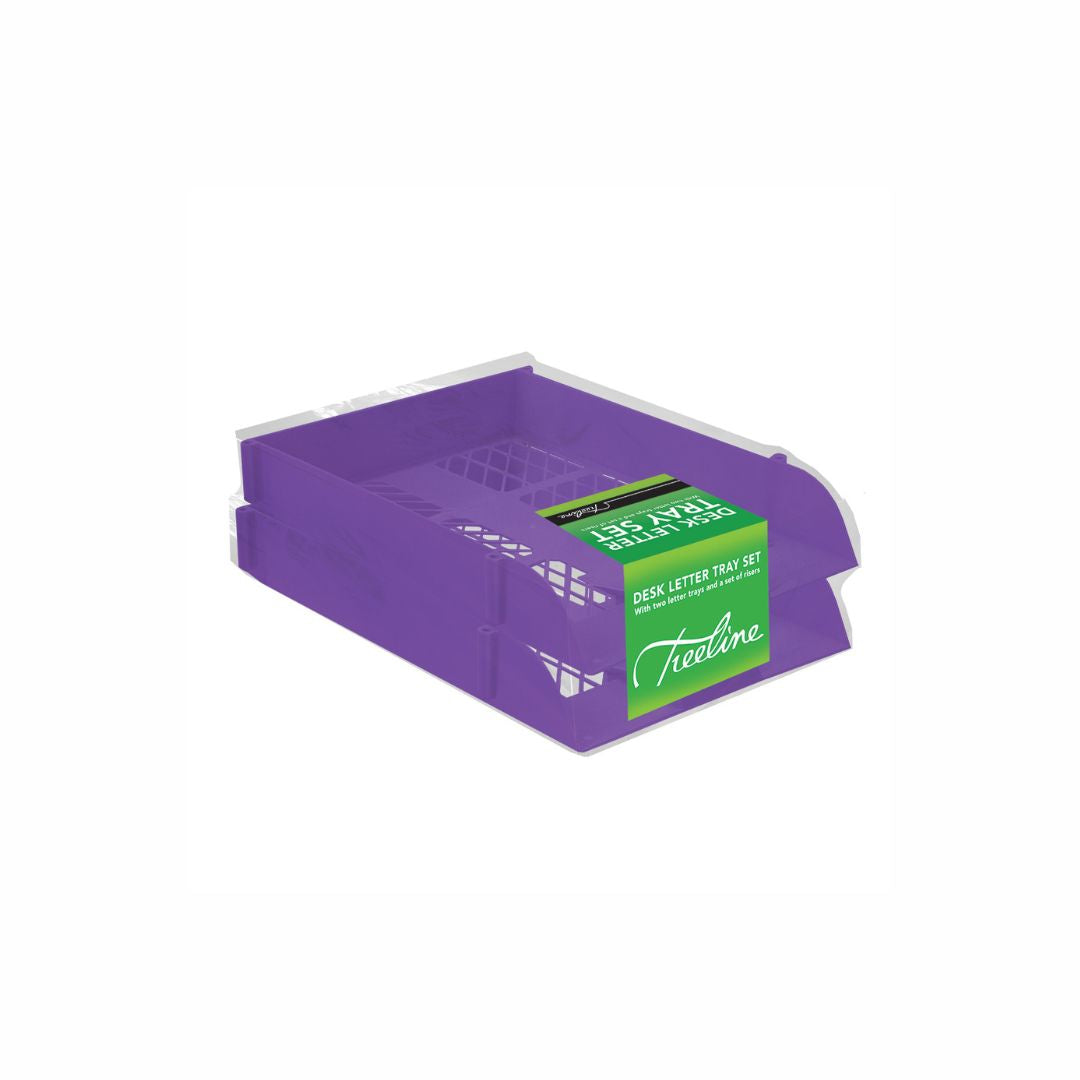 TREELINE 2 Pack Letter Trays with Risers