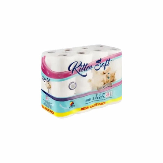 XTREEM Kitten Soft 200 Sheet 2 ply Toilet Paper  24 Pack