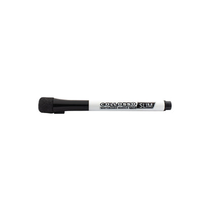 COLLOSSO Slim Whiteboard Marker with Magnetic Sponge Cap Eraser pack of 4