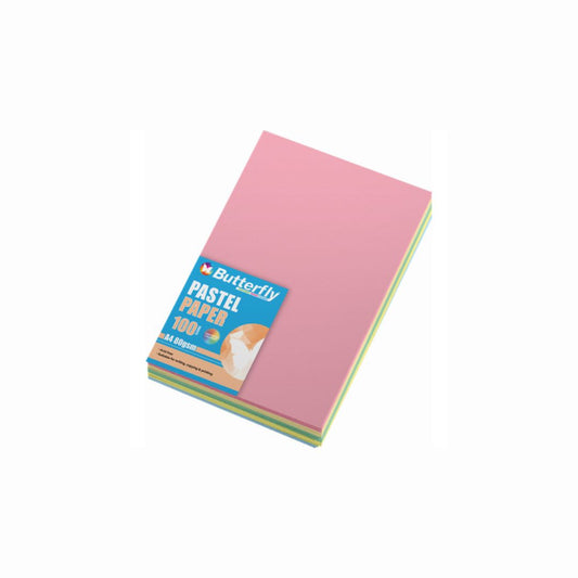 BUTTERFLY PAPER - A4 80gsm Mixed Pastel Colours - PACK OF 100