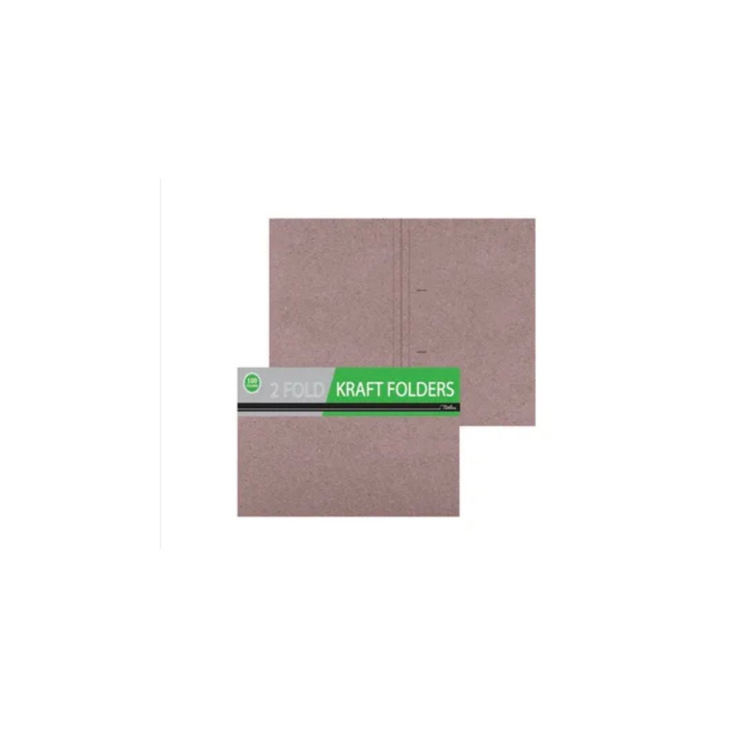 TREELINE Folders Kraft - 190gsm 2 Fold 355 x 230 x 230mm 100'S