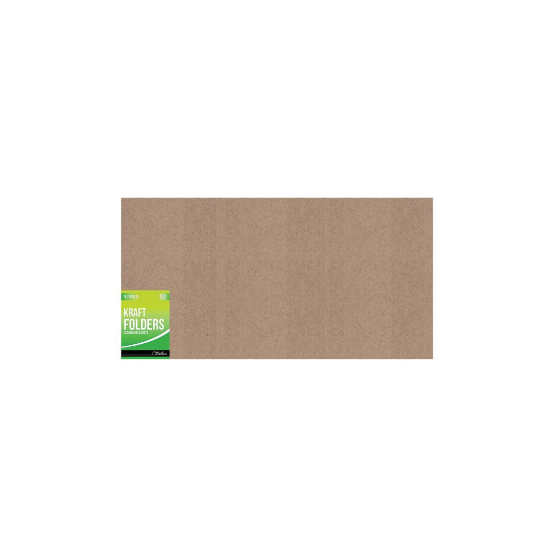 TREELINE Folders Kraft - 190gsm 3 Fold 355 x 230 x 230mm 100'S