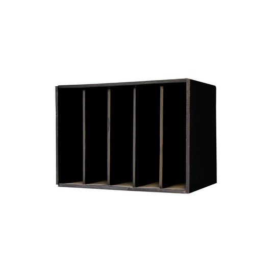 TREELINE Stow A Way Storage File Hard Board 5 Compartments Black