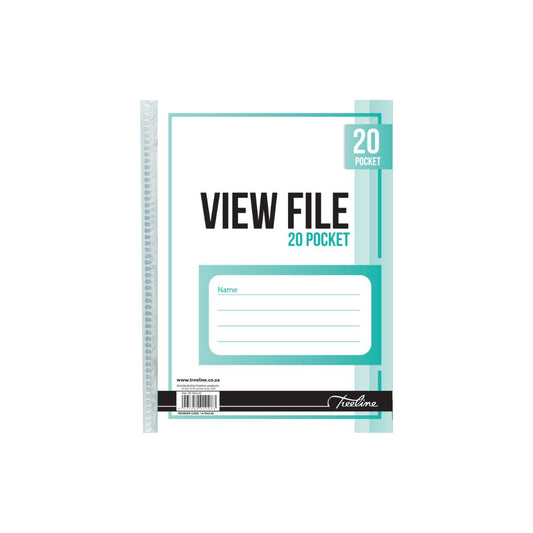 TREELINE  20 Pocket View File with Welded Spine - 40 Micron Pack of 10