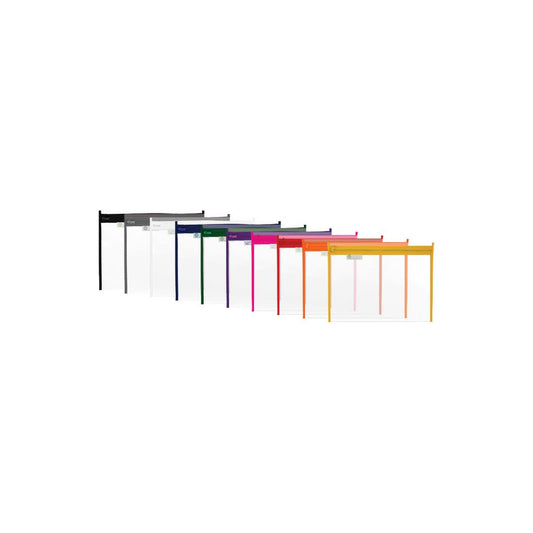 TREELINE Book Bag - Thick PVC with Zip 10 Pack Assorted Colours