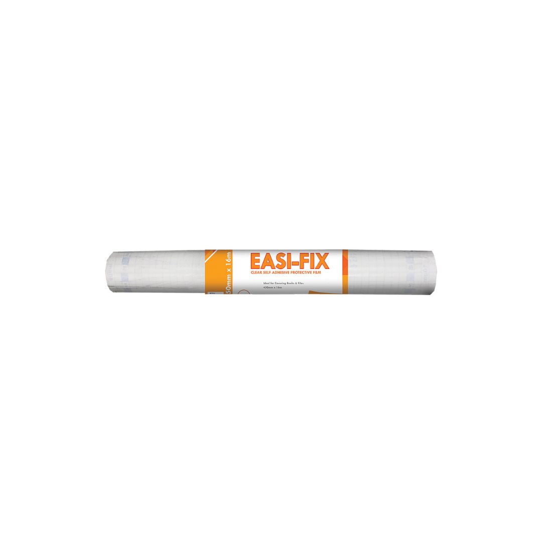 TREELINE Book Covering Easifix - 70mic 16 meter Clear Adhesive  Roll