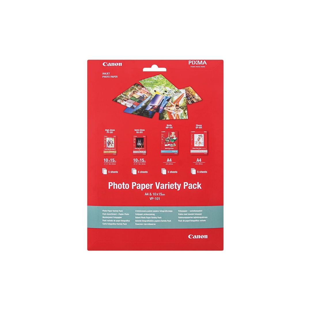 CANON A4 Photo Paper Variety Pack  20 sheets