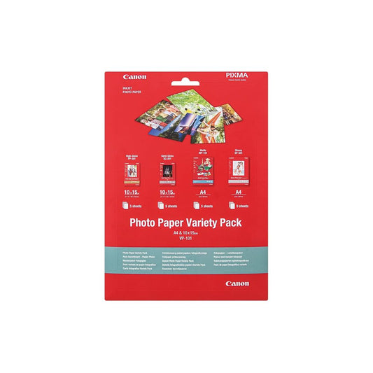 CANON A4 Photo Paper Variety Pack  20 sheets
