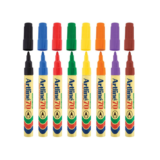 ARTLINE Permanent Marker EK 70 Bullet  1,5mm Point 12 Pack ASSORTED