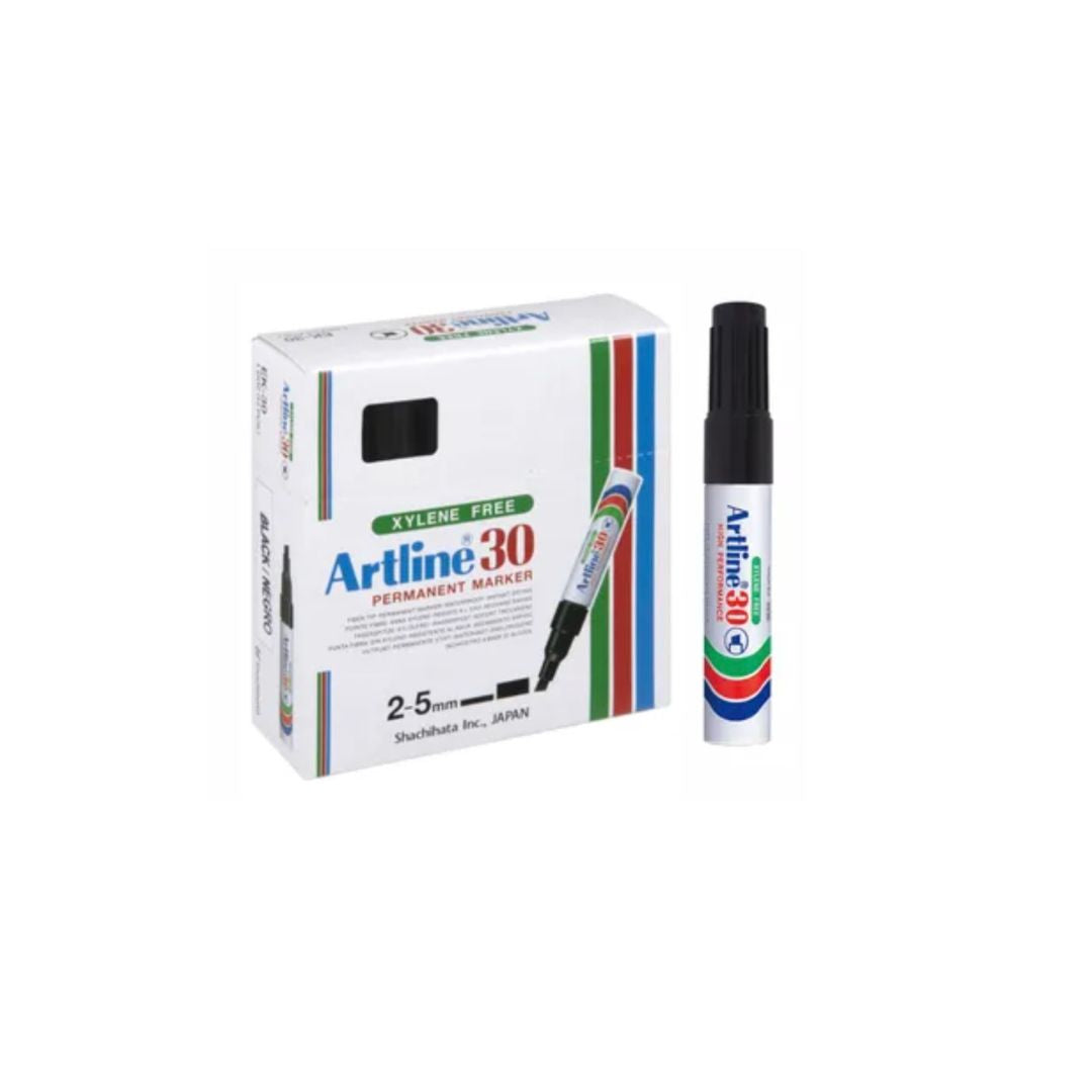ARTLINE Permanent Marker EK 30 Chisel 2.5mm Point Box of 12