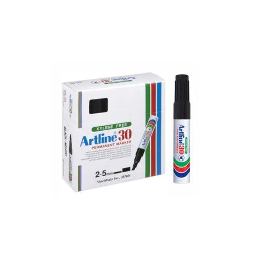 ARTLINE Permanent Marker EK 30 Chisel 2.5mm Point Box of 12
