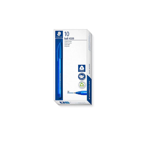 STAEDTLER 4230M Ballpoint Pen 1.00mm Tip - Blue  10 Pack