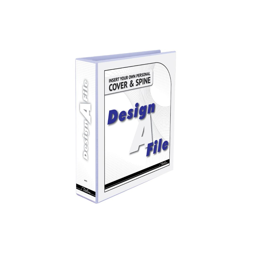 TREELINE Design-A-File A4 Lever Arch PVC with Overlay and Inside Pocket 70mm Spine Box of 10