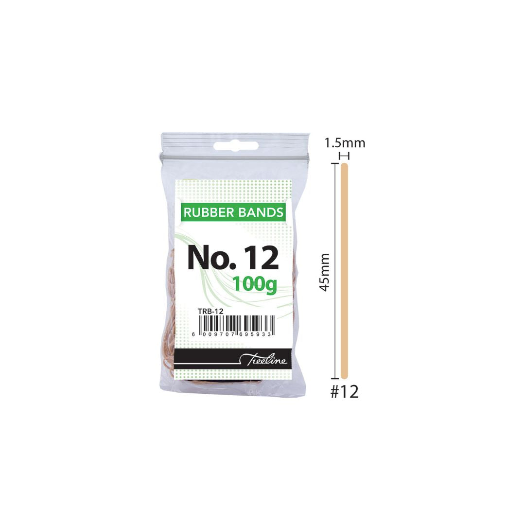 TREELINE Rubber Bands 100 gram 45 x 1.5mm No12
