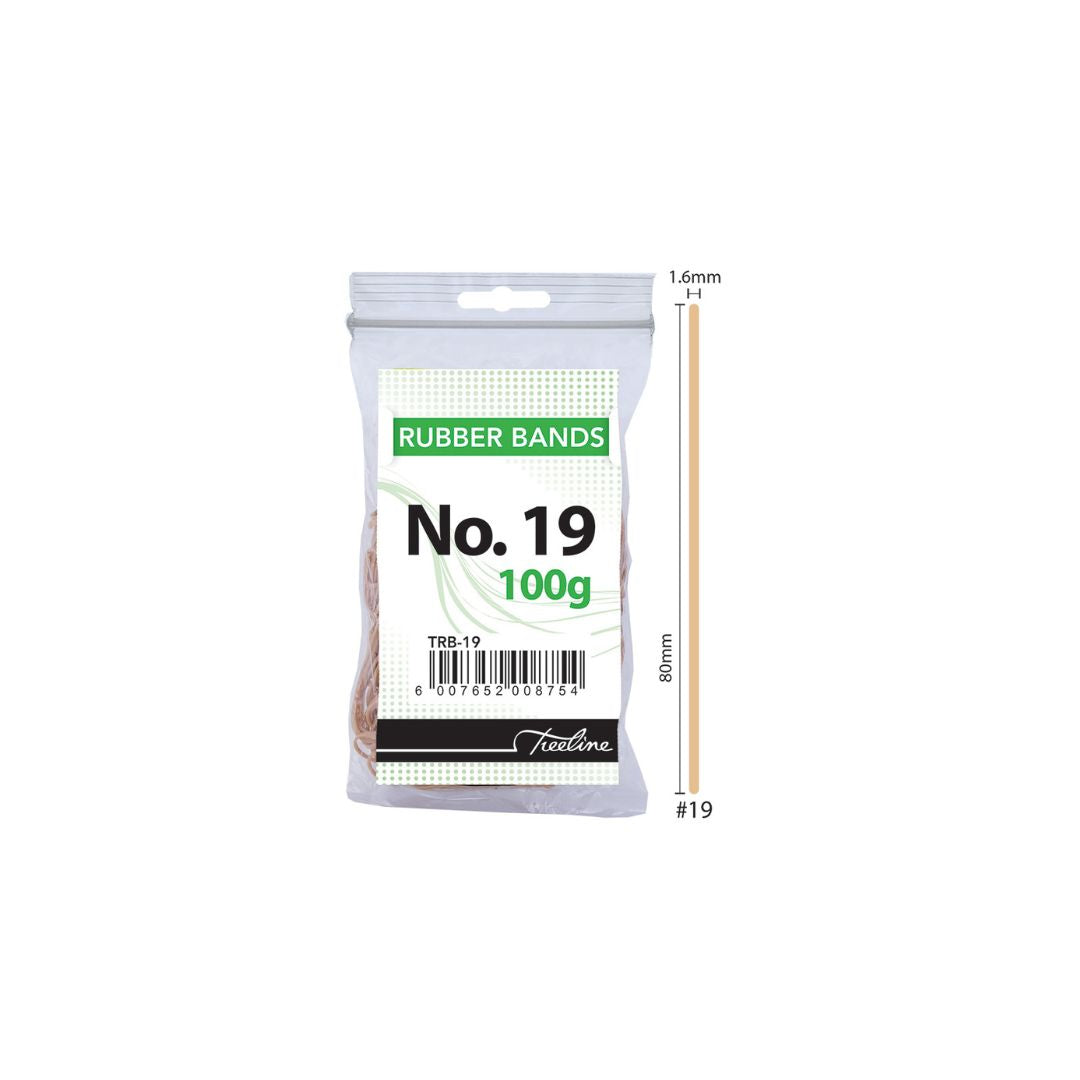 TREELINE Rubber Bands 100 gram 80 x 1.6mm No19