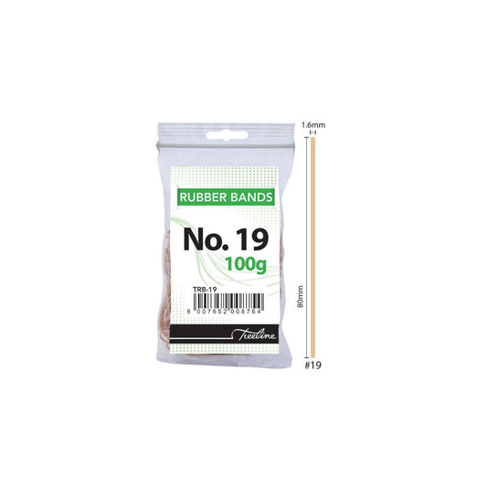TREELINE Rubber Bands 100 gram 80 x 1.6mm No19