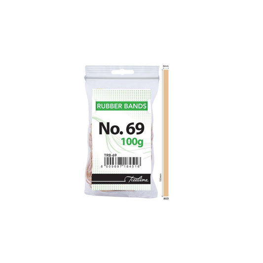 TREELINE Rubber Bands 100 gram 150 x 6mm No69
