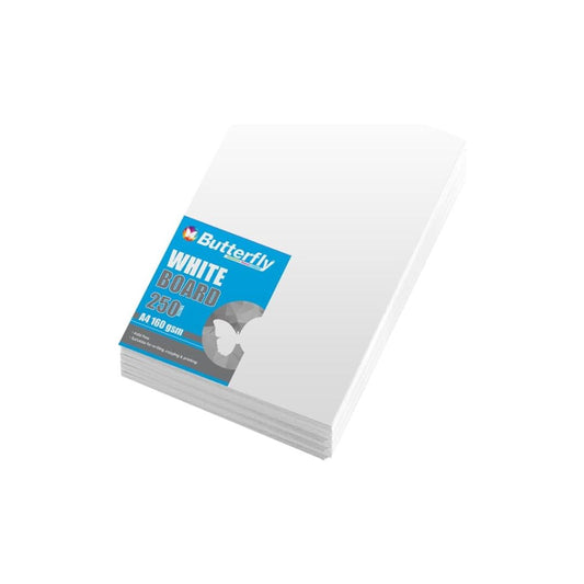 BUTTERFLY A4 PASTEL PACK 160gsm WHITE - 250 SHEETS