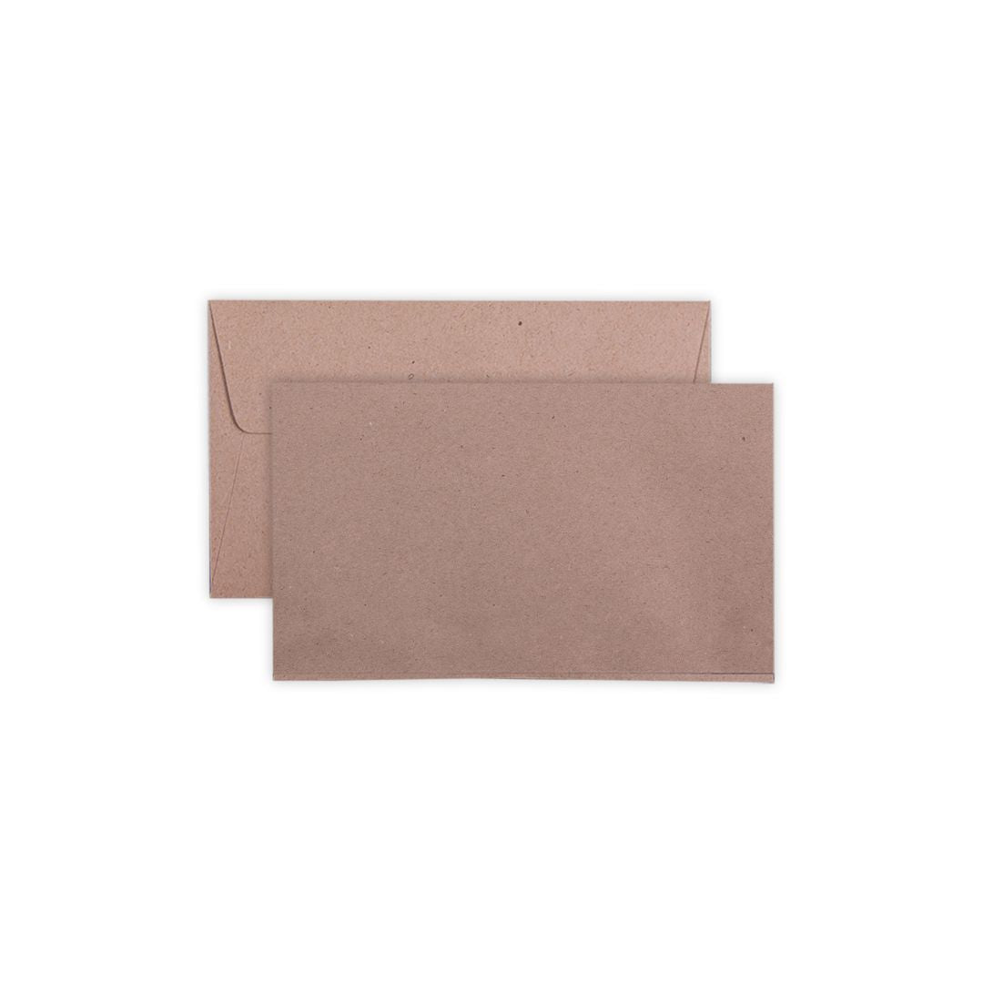 LEO Banker Envelopes Open Long Side 90 x 152mm 80gsm Gummed Box of 500 Brown