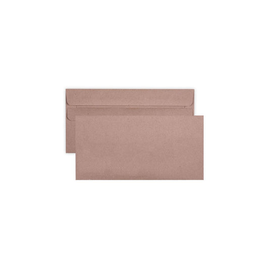 LEO DLB11  Self Seal 110 x 220mm 80gsm Brown Manilla Box of 500