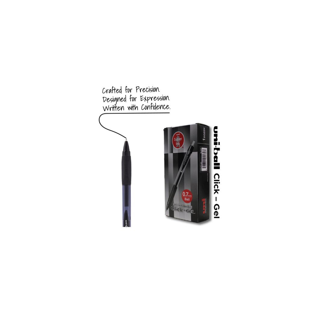 UNI XSG-R7 Click Gel Black Pen Box of 12