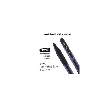 UNI XSG-R7 Click Gel Black Pen Box of 12