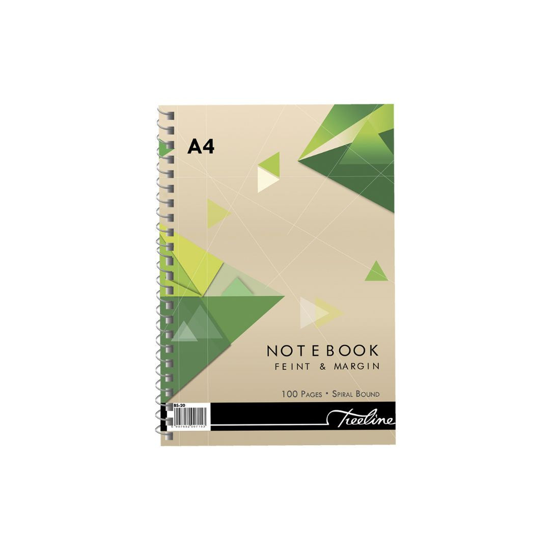 TREELINE A4 Wiro Spiral Note Book 100 Pg