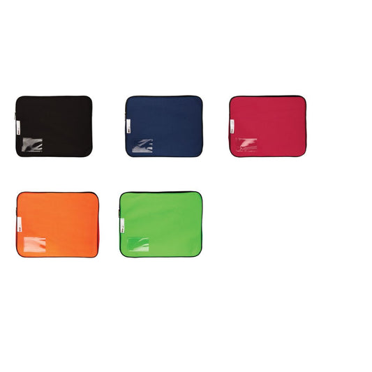 MEECO Gusset Book Bag Canvass with zip 370mm X 280mm 5 Assorted Basic Colours