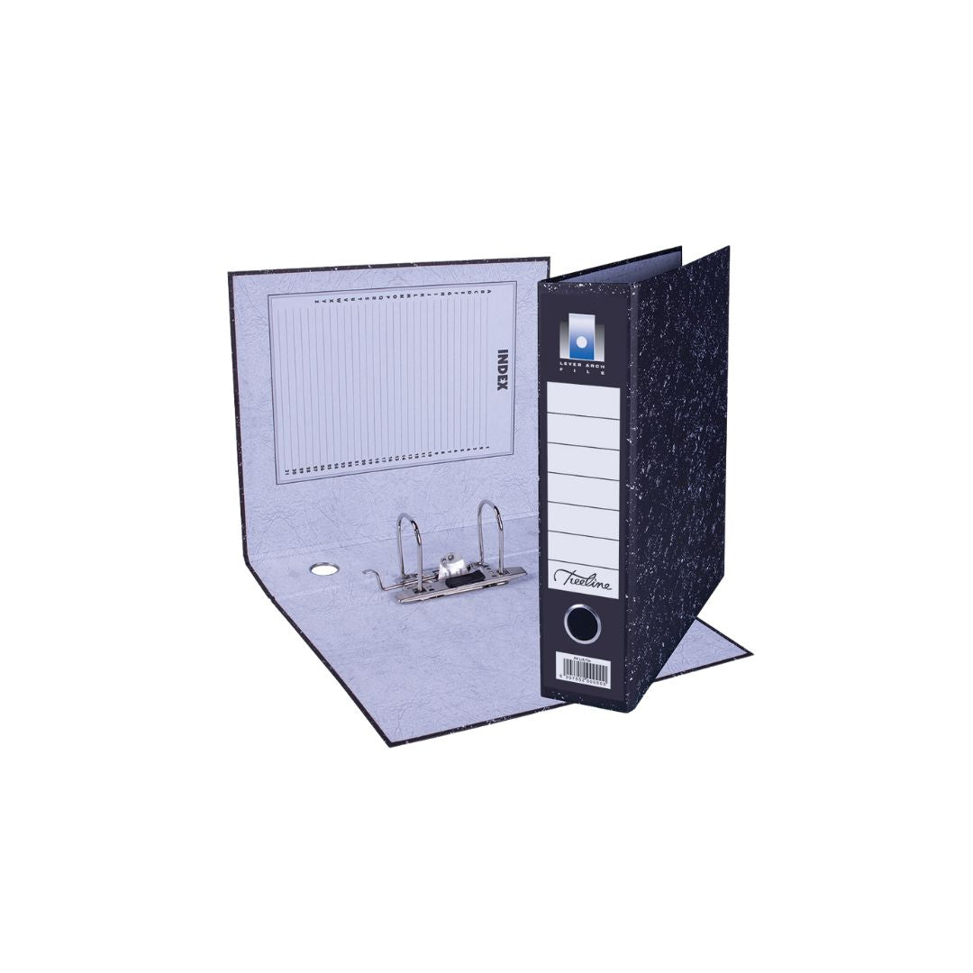 TREELINE File Lever Arch A4 Upright Mottled 317mm Height, 80mm Spine, 634mm 10 Pack