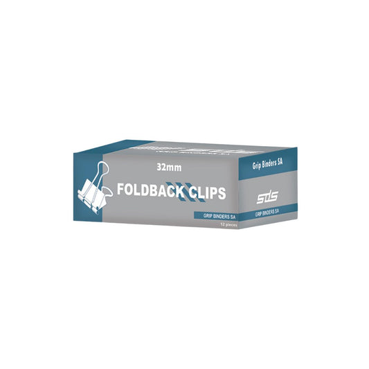 Foldback Clips SDS 32mm Black 12's