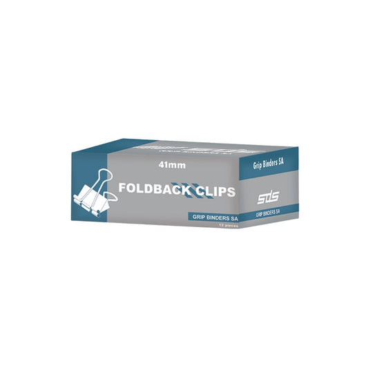 Foldback Clips SDS 41mm Black 12's