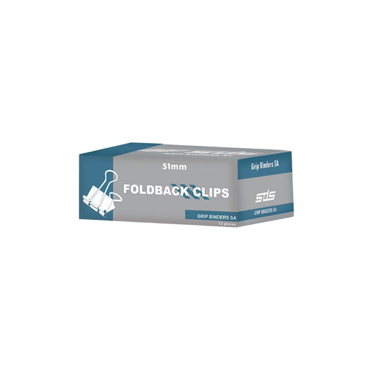 Foldback Clips SDS 51mm Black 12's